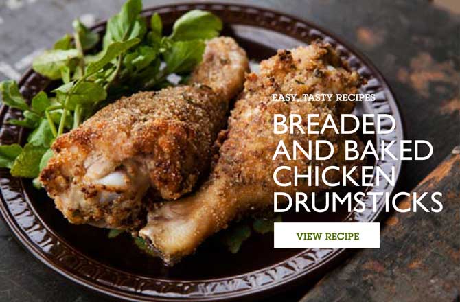 Heffron Farms Breaded and Baked Chicken Drumsticks